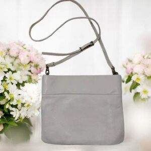 The Sak Tomboy Ivory Leather Slim Convertible Crossbody Shoulder Bag